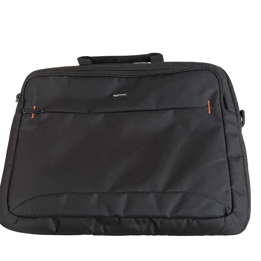 Amazon‎ Basics Black Laptop Bag Messenger Briefcase Shoulder Strap Padded